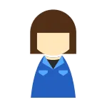 Female Work Clothes Blue SVG Icon